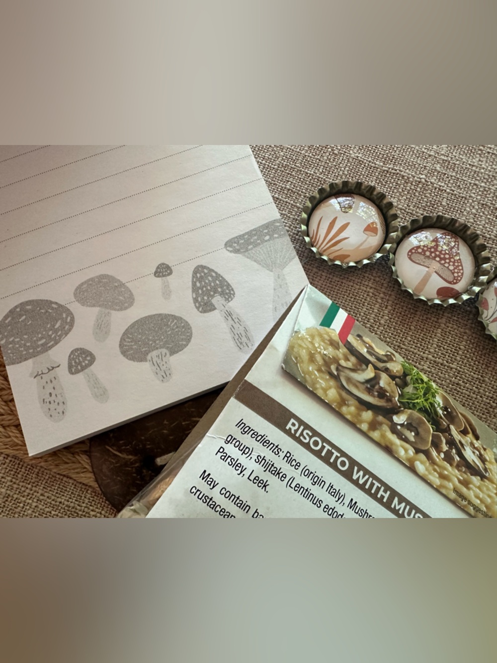 🍄 MUSHROOM GIFT SET 🍄‍🟫 *3 items: Risotto, Notepad, Magnets - Picture 8 of 9